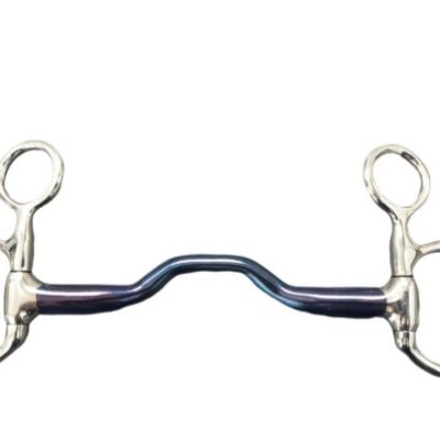 Blue Sweet Baucher Hanging Cheek Horse Ported Bit Iron Snaffle Brand New
