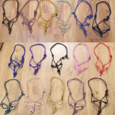 Hand Made Rope Halter Knotted Nylon Headcollar Parelli Horse/Donkey/Cows VEGAN (Free P&P)