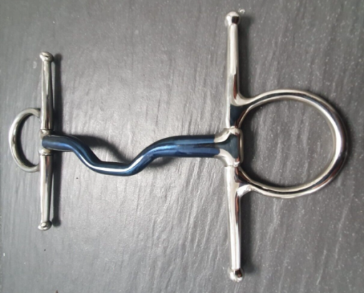 Full Cheek Ported Horse Happy Tongue Blue Sweet Iron Bit Snaffle Multiple Sizes - Image 7
