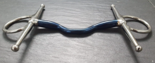 Full Cheek Ported Horse Happy Tongue Blue Sweet Iron Bit Snaffle Multiple Sizes - Image 4