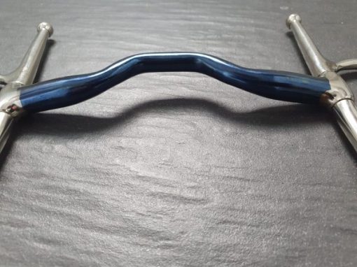 Full Cheek Ported Horse Happy Tongue Blue Sweet Iron Bit Snaffle Multiple Sizes - Image 3